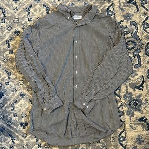 Brooks Brothers black and white checked button down